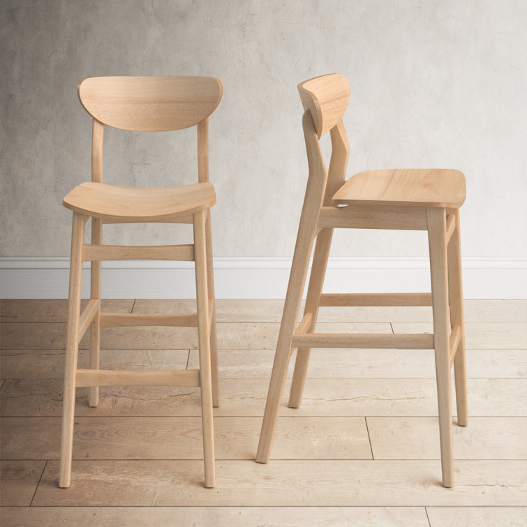 Fortunata solid wood bar clearance stool birch lane